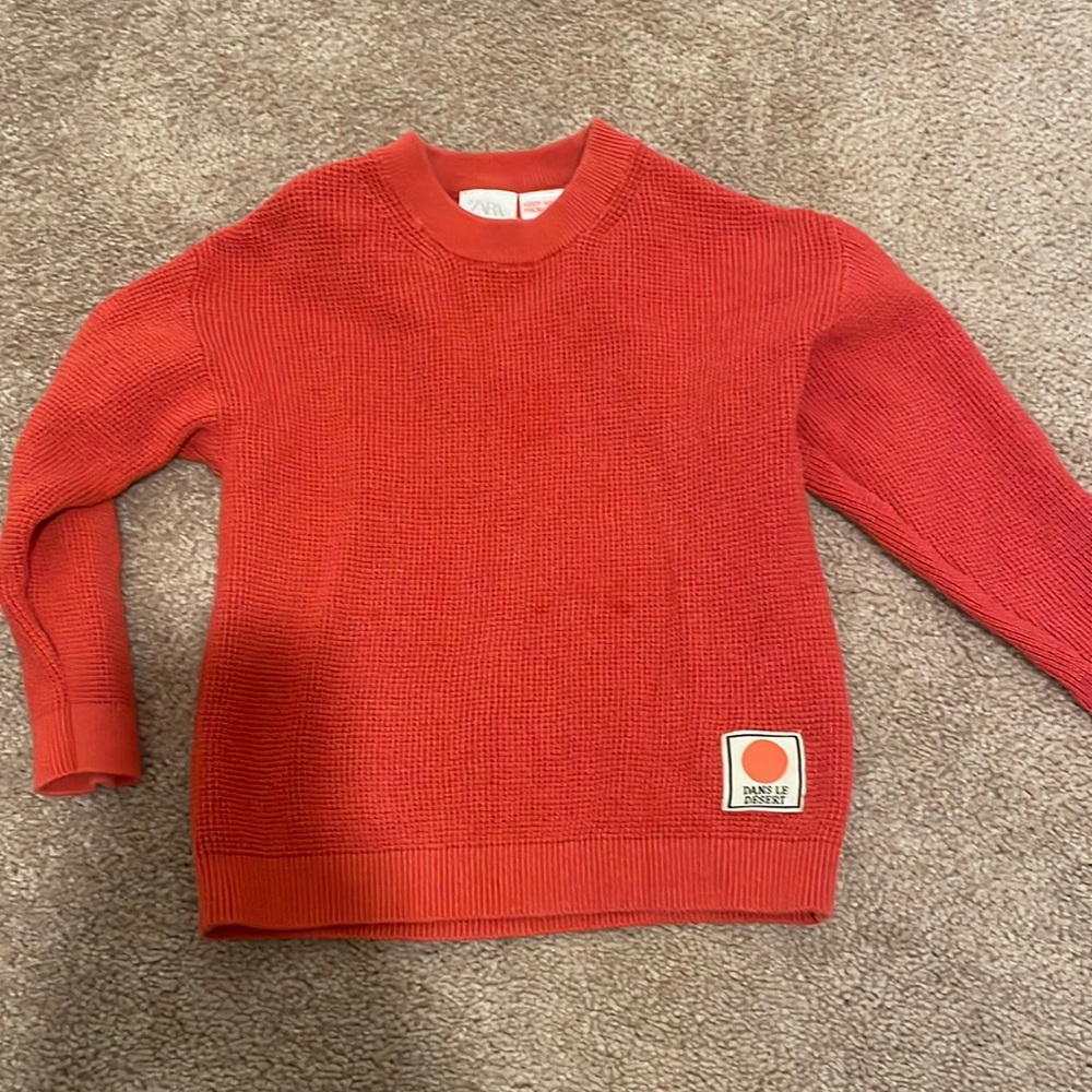 Zara red/orange sweater size 3-4 years